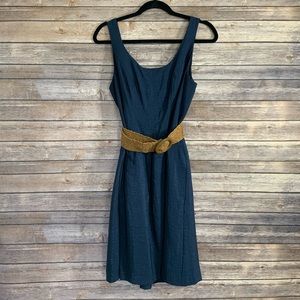 Nine West Burnout Flare Belted Dress